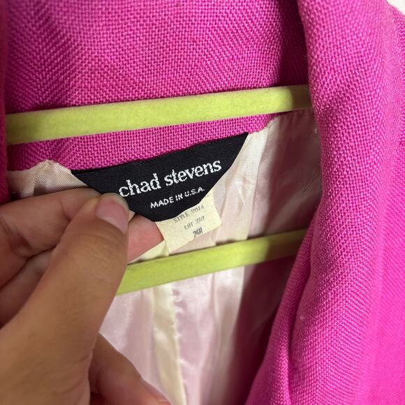 Chad Stevens Hot Pink 2-Piece Vintage Skirt Suit Sz 24W - Picture 5 of 11